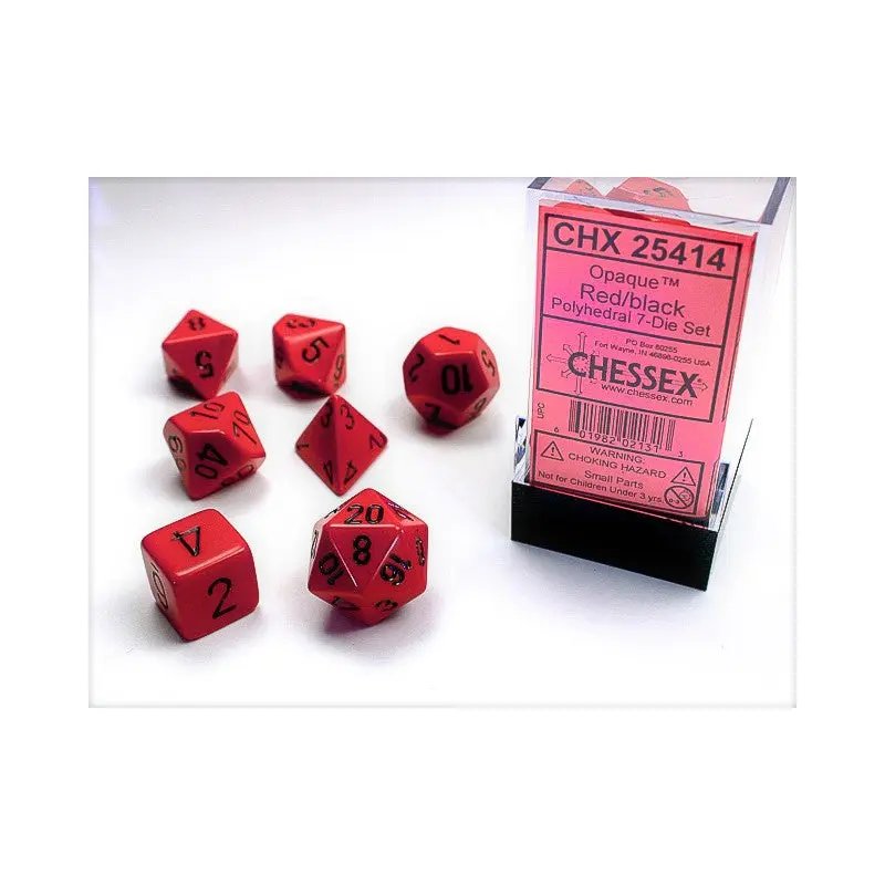 OPAQUE 7-DIE SET RED/BLACK