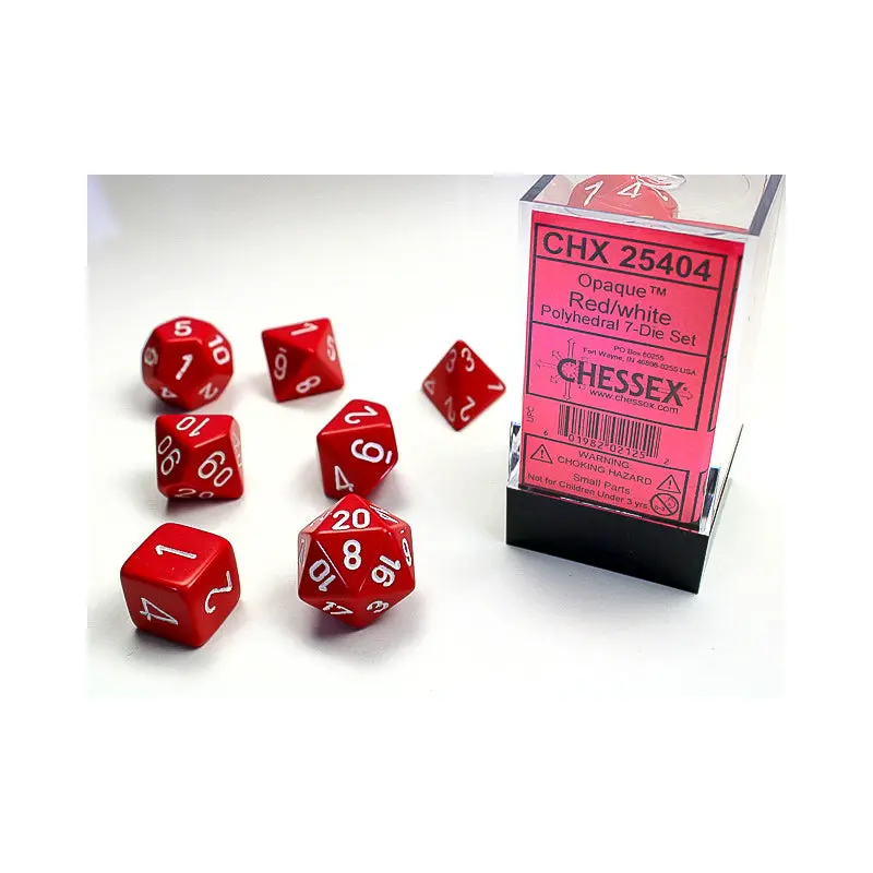 OPAQUE 7-DIE SET RED/WHITE