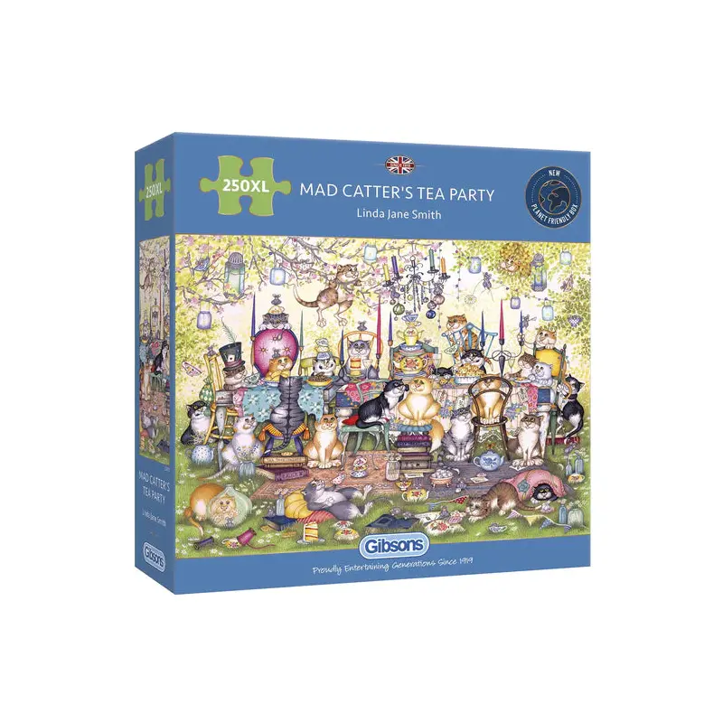 MAD CATTER'S TEA PARTY 250 EXTRA LARGE PIECE JIGSAW PUZZLE