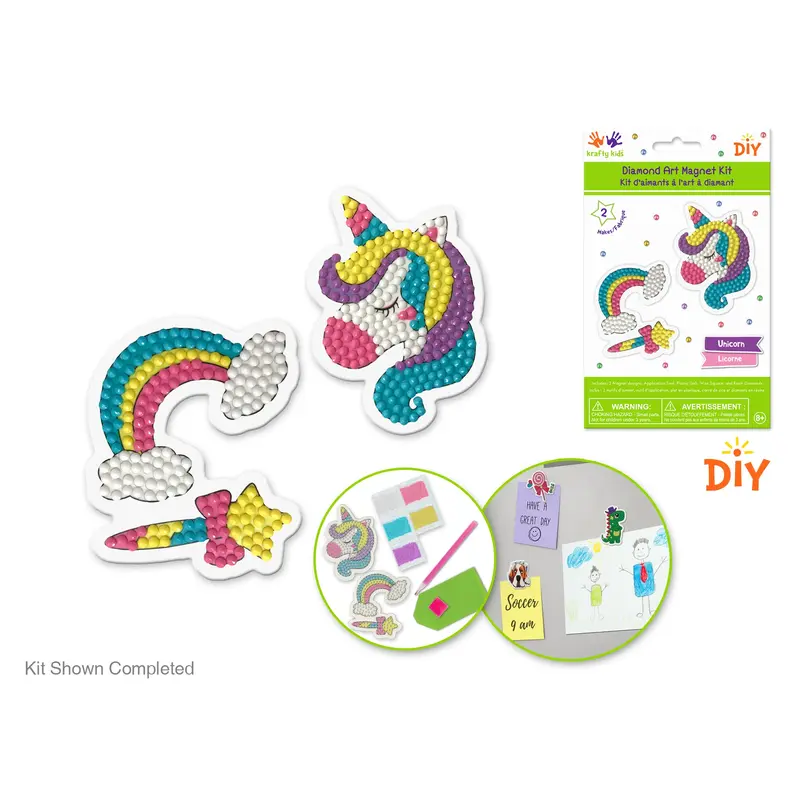 Krafty Kids Kit: 7cm DIY Diamond Painting Fridge Magnet Kit
