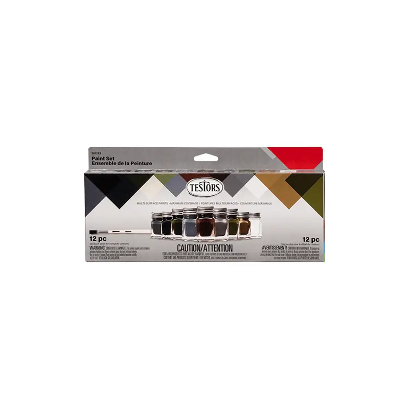 Testors 9120 Auto Detail Enamel Paint Set