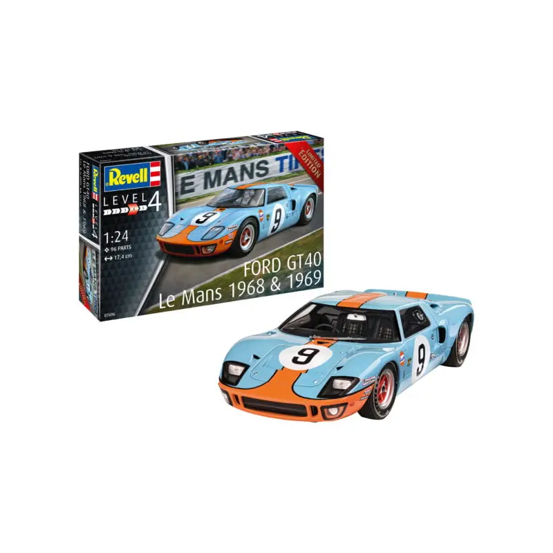 Revell Ford GT40 Le Mans 1968 and 1969 1/24 Scale RVG 07696