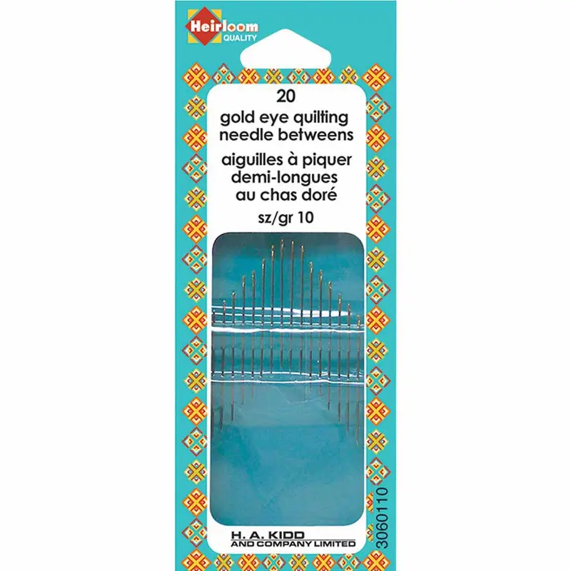 HEIRLOOM Gold Eye Hand Quilting Needles - Size #10
