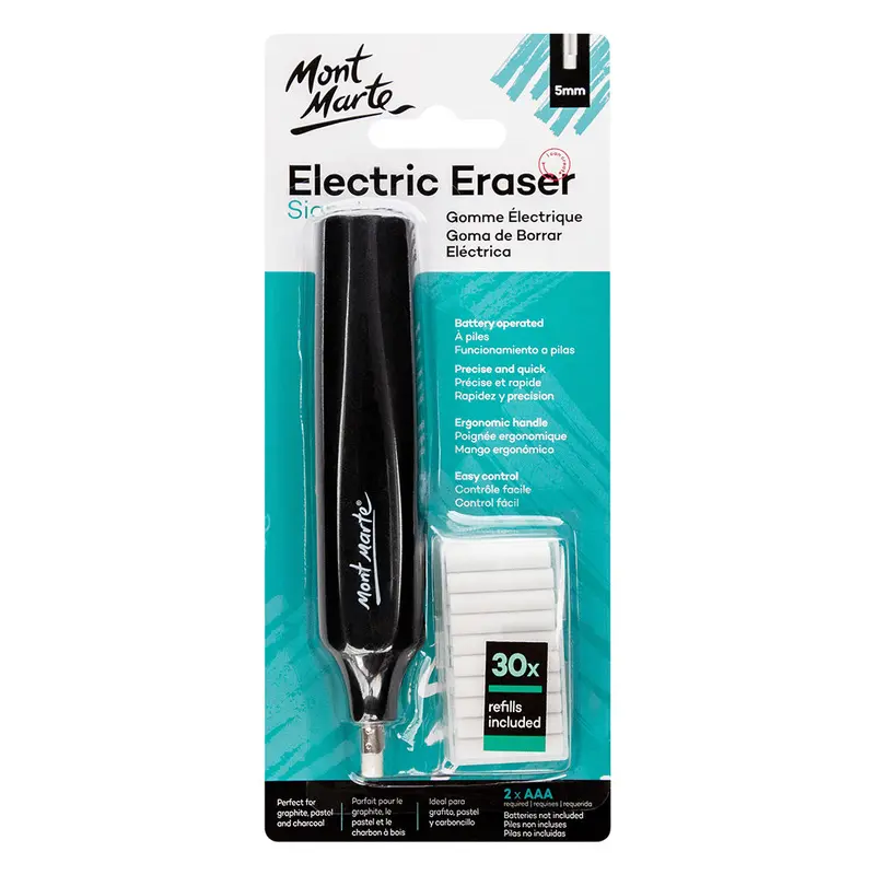 MONT MARTE Electric Eraser with - 30pcs Erasers