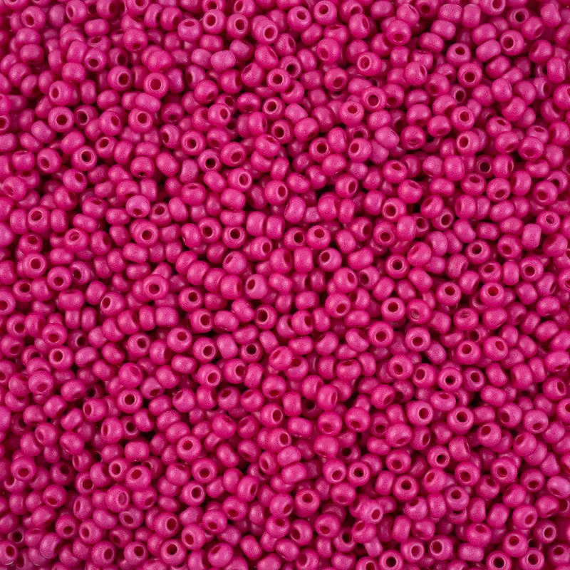 Czech Seed Bead 8/0 apx22g Vial Terra Intensive Pink Matt