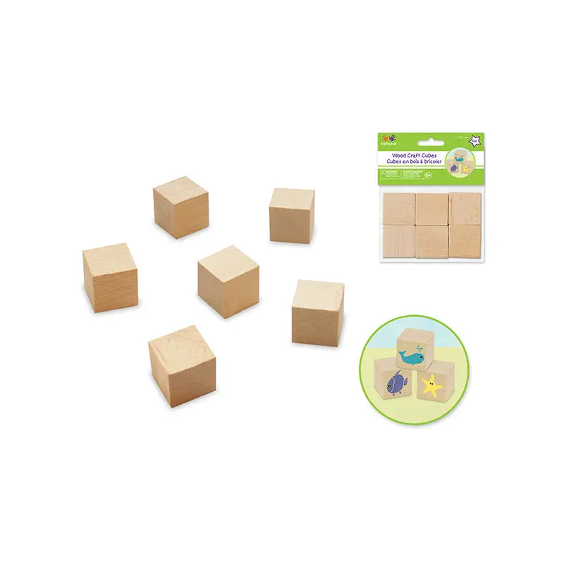 Craftwood: 1in (25mm) Cubes 6/pk Natural
