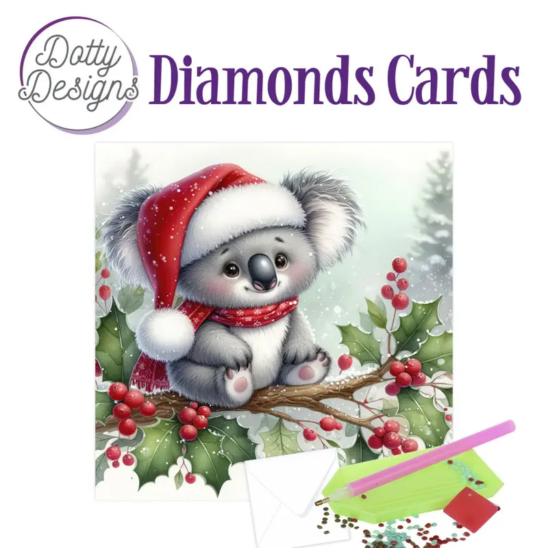 Dotty Designs Diamond Card Kit, Christmas Koala