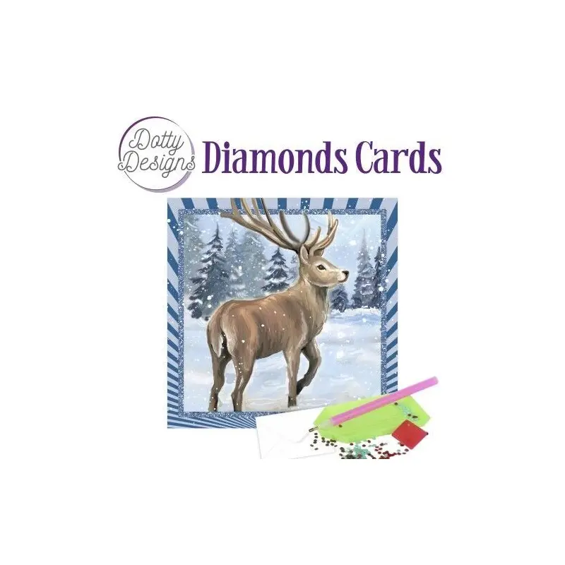 Dotty Designs Diamond Card Kit, Reindeer in the Snow