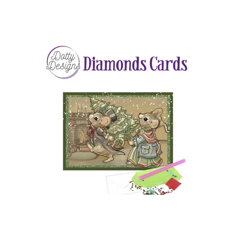 Dotty Designs Diamond Card Kit, Have a Mice Christmas
