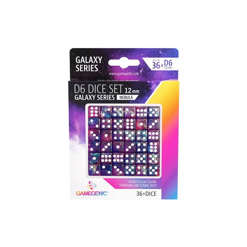 Gamegenic Galaxy Series - Nebula - D6 Dice Set 12 mm (36 pcs)