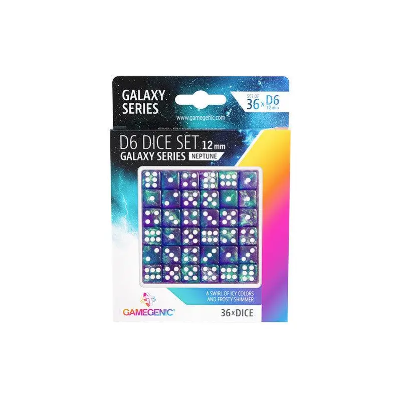 Gamegenic Galaxy Series - Neptune - D6 Dice Set 12 mm (36 pcs)