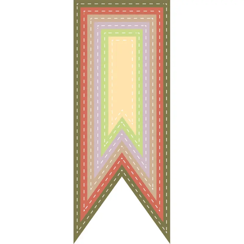 Die, Nesting Stitched Pennants