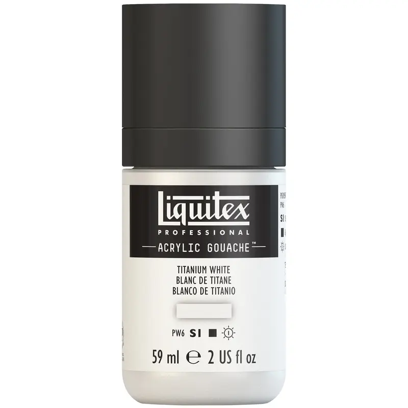 Liquitex Acrylic Gouache 59ml Bottle, Titanium White