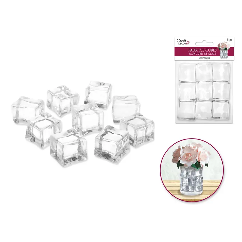 Craft Dcor: Med Faux Acrylic Ice Cubes