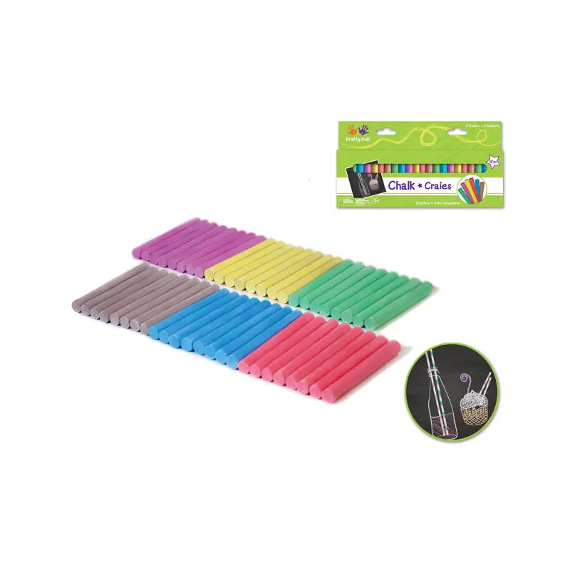 Krafty Kids: Lil' Artist Dustless Chalk 48/Pk Colored