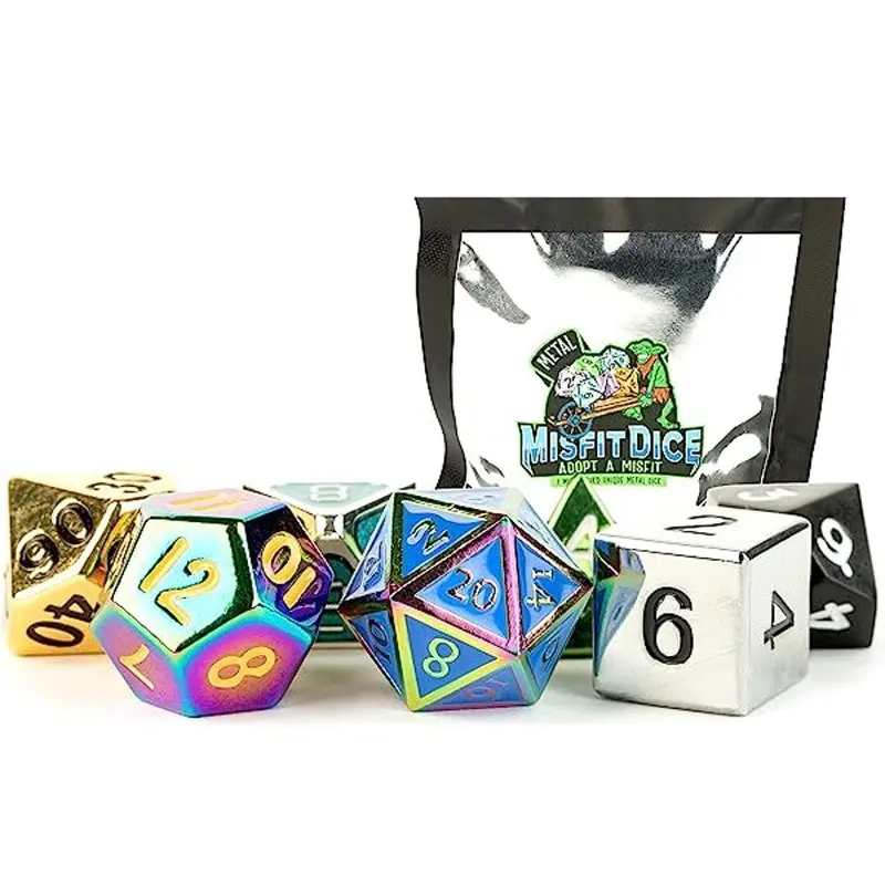 MYSTERY MISFIT 7 DICE SET METAL