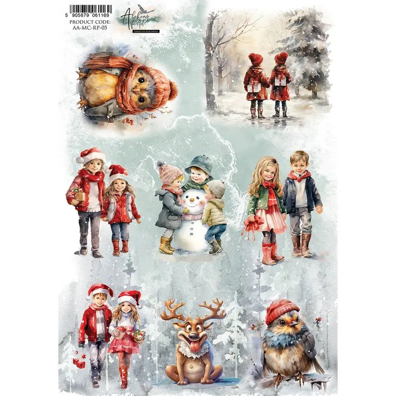 A4 Rice Paper, Merry Christmas 05