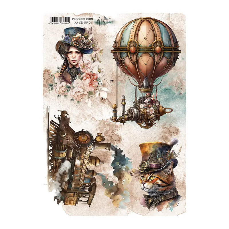A4 Rice Paper, Steampunk Dream 01