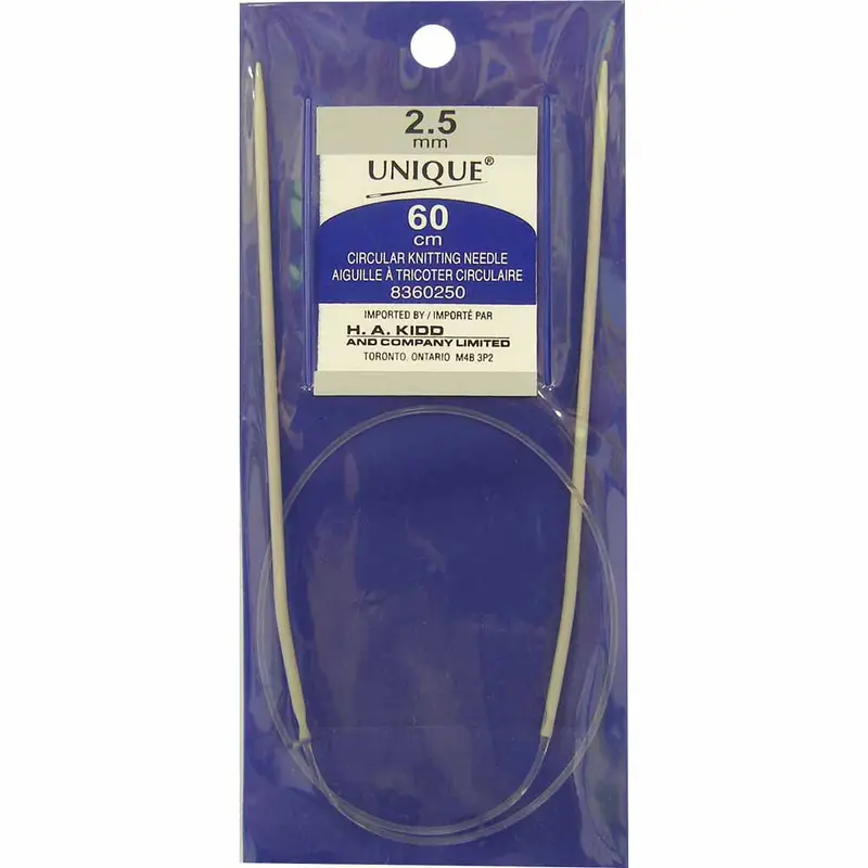 UNIQUE KNITTING Circular Knitting Needles 60cm (24) Aluminum - 2.5mm