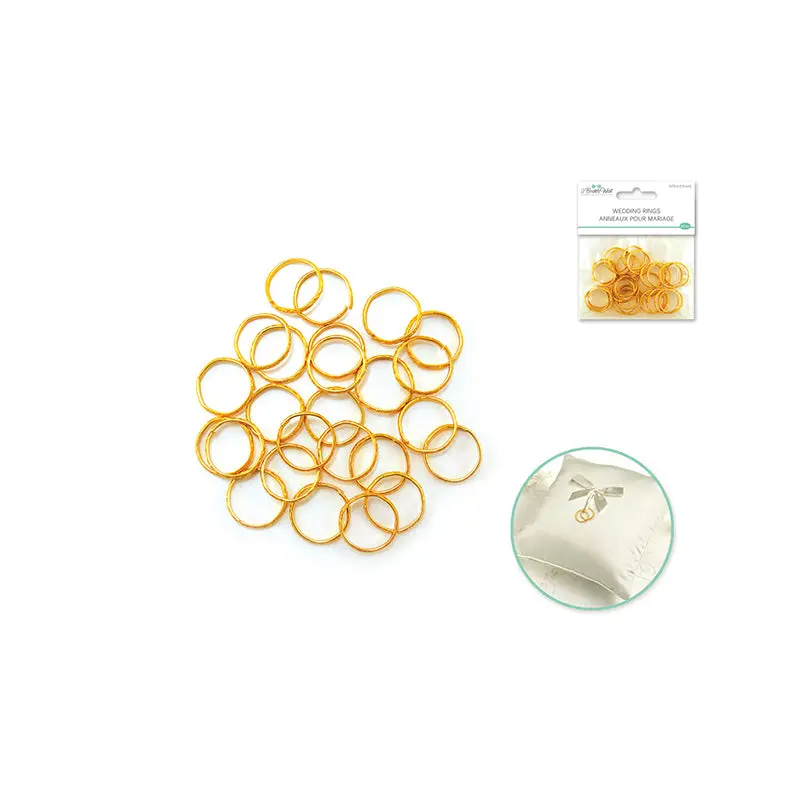 A Brides Wish: 3/4" Wedding Rings Metal - Gold