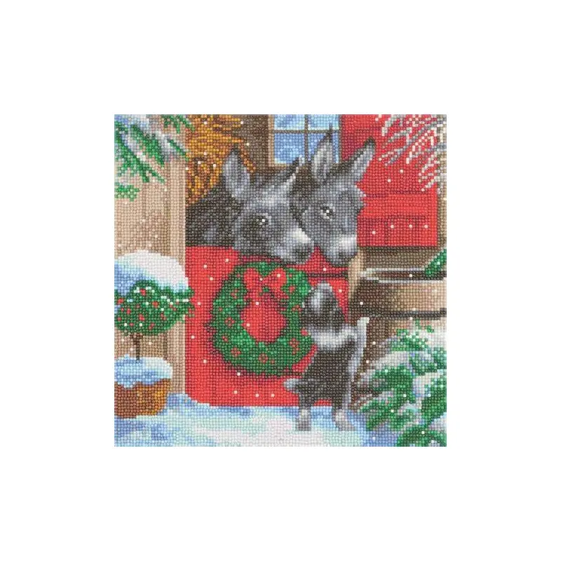 CAK-A29M: "Yuletide Stable" 30x30cm Crystal Art Kit