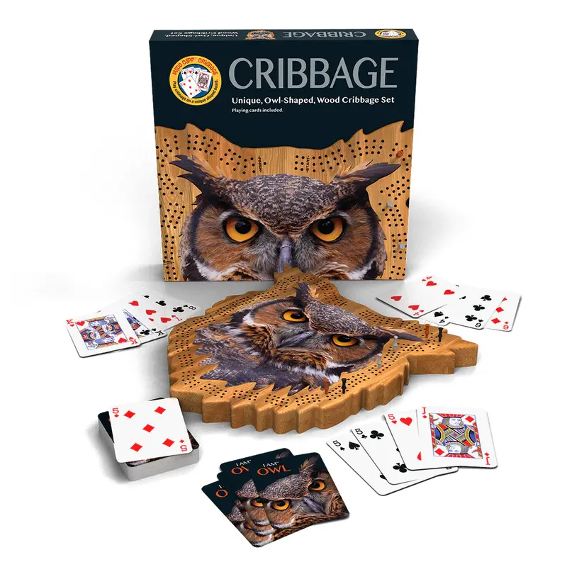 OWL CRIBBAGE SET
