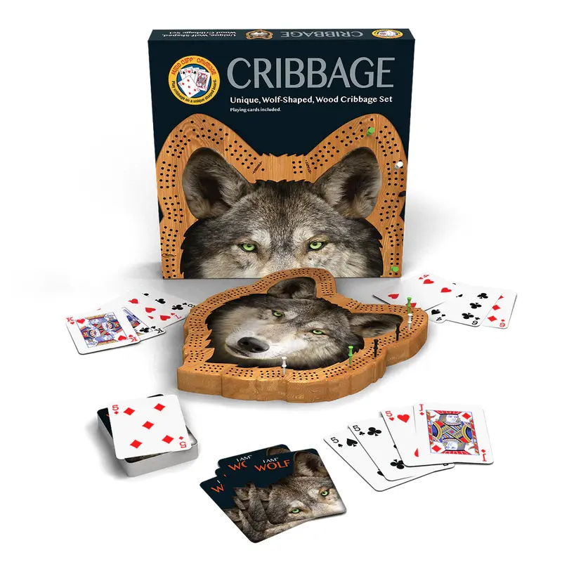 WOLF CRIBBAGE SET