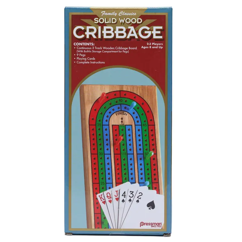 Wooden Cribbage Set with Cards
