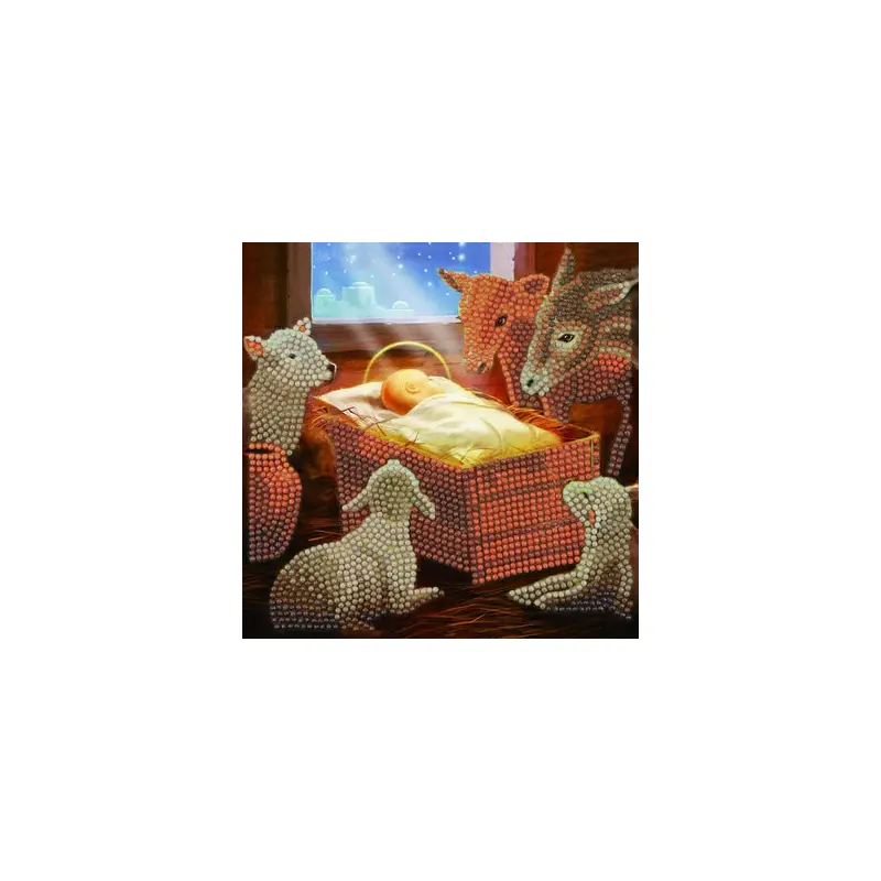 Craft Buddy "Baby in a Manger"  Crystal Art Card Kit