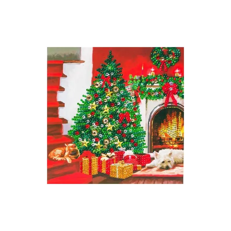 Craft Buddy "Christmas Tree" Crystal Art Card Kit