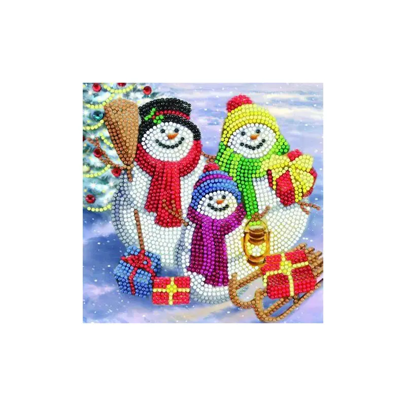 Craft Buddy "Snowman Family Fun" Crystal Art Card Kit