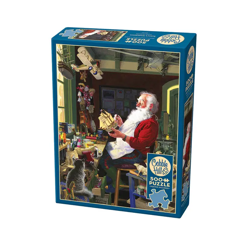 500pc Puzzle Cobble Hill Santa's Workbench