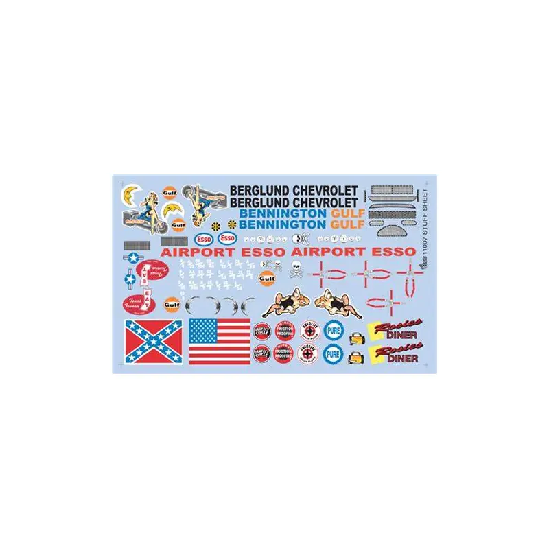 #11007 Model Car Decals Stuff #1 Sheet