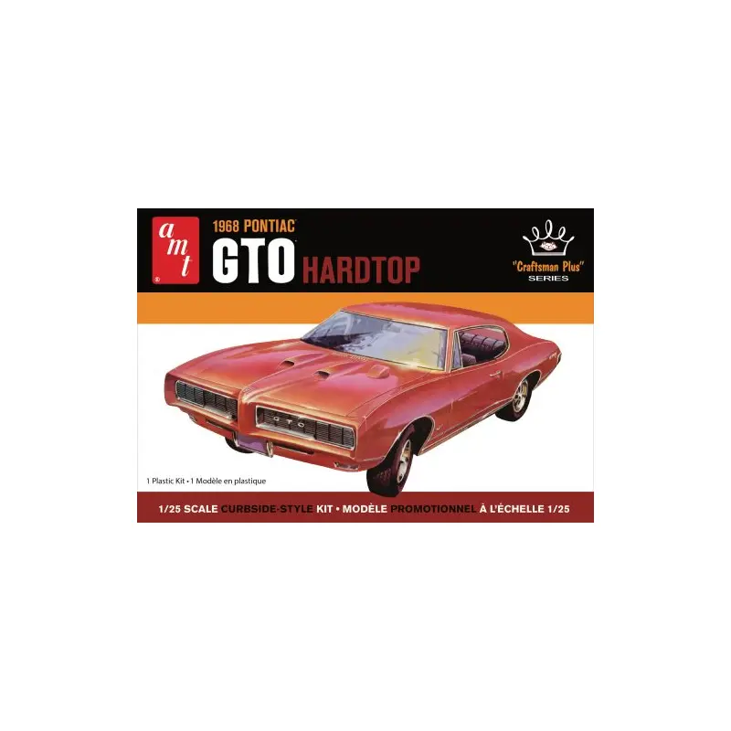 AMT 1968 PONTIAC GTO HARDTOP CRAFTSMAN PLUS 1:25 SCALE MODEL KIT