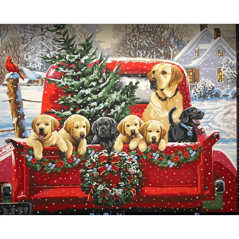 Holiday Puppy Truck 91773