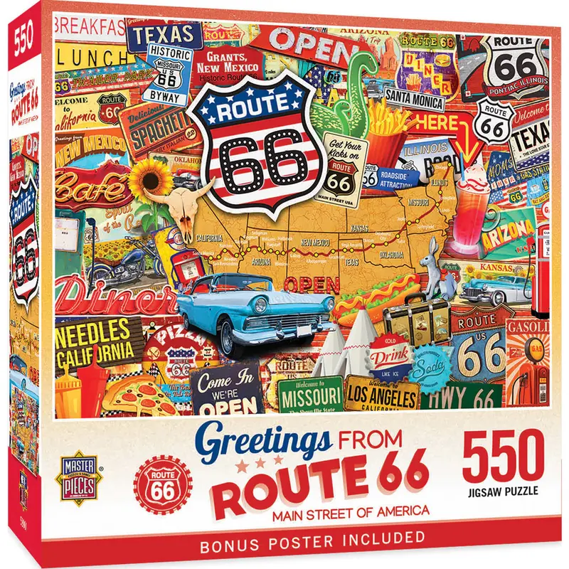 Greetings From Route 66 - 550 Piece Puzzle