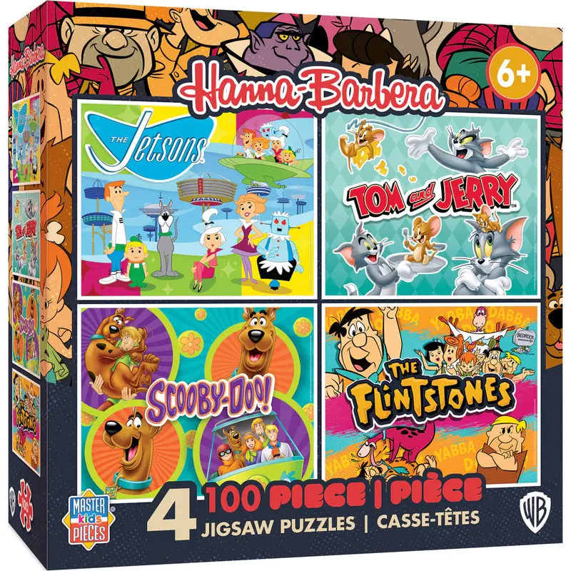 Hanna-Barbera 4 Pack - 100 Piece Kids Puzzles