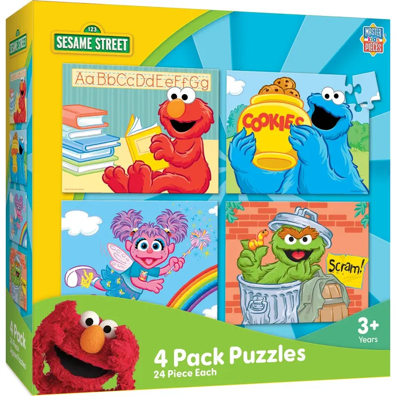 Sesame Street 4 Pack - 24 Piece Kids Puzzles