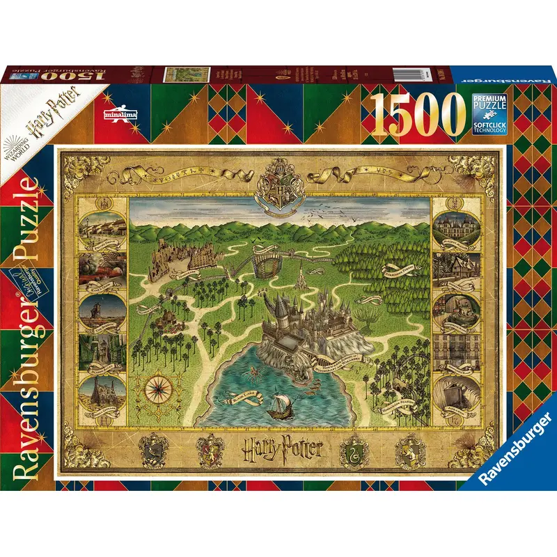 HARRY POTTER HOGWARTS MAP 1500PC PUZZLE
