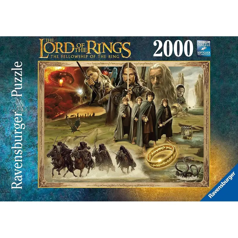LORD OF THE RINGS FELLOWSHIP OF RING 2000PC PUZZLE
