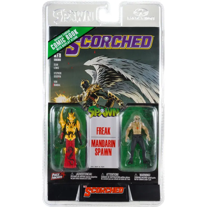 SPAWN 3" FIG WITH COMIC 2PK-WV2-FREAK & MANDARIN