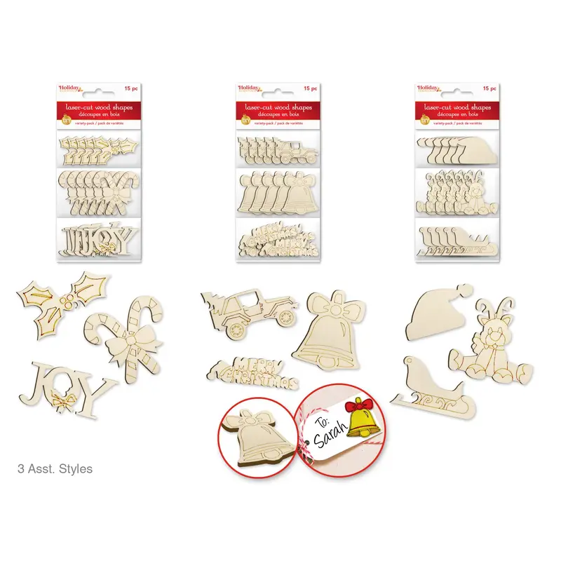 Holiday Wood: DIY Mini Wood Laser Cut-Outs  Holiday Icons