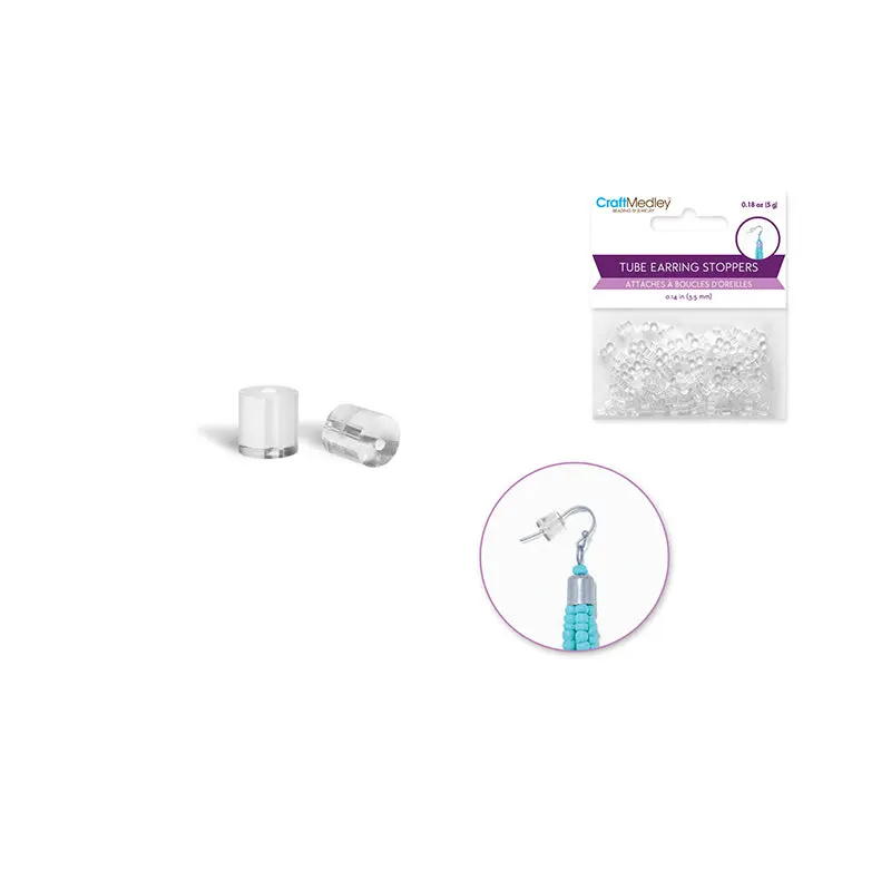 Jewelry Findings: 3.5mm Tube Earring Back/Stopper x180 Rubber