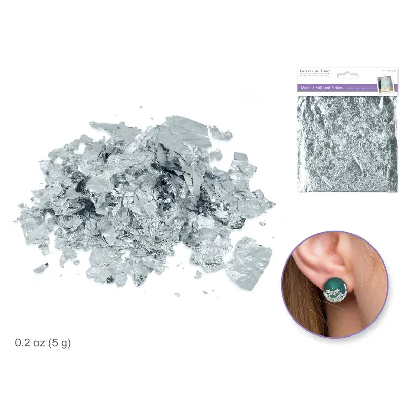 Paper Craft Embellishment: 5g Metallic Foil Leaf Flakes