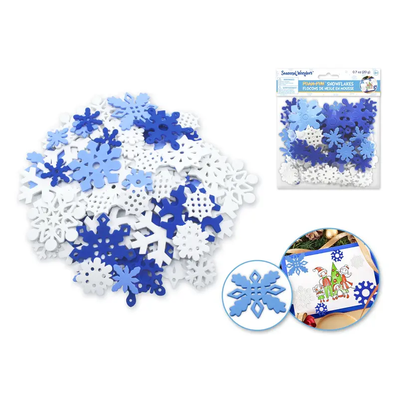 Seasonal Wonders: 20g Foam-Fun Snowflakes