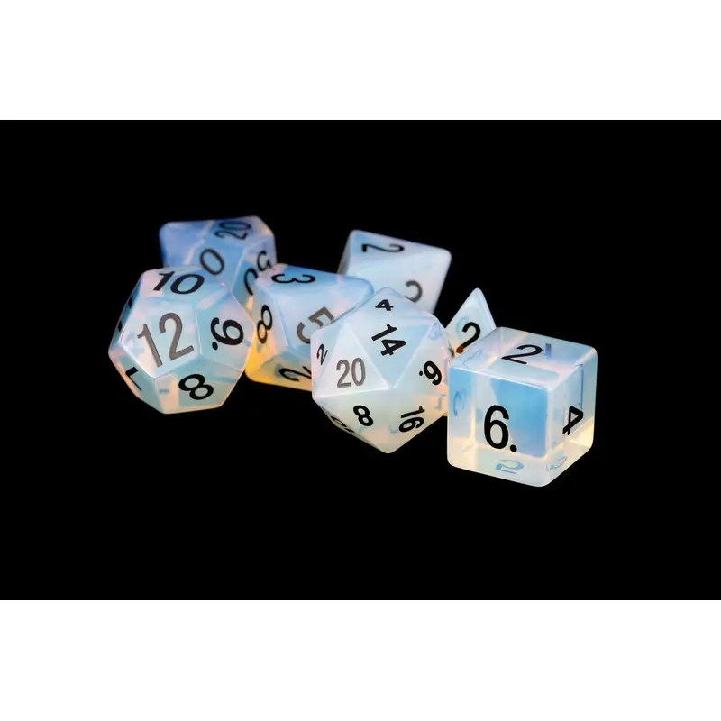 STONE 7 DICE SET OPALITE 16MM