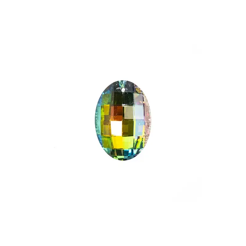 Crystal Lane Faceted Oval 27x37mm Multi Color