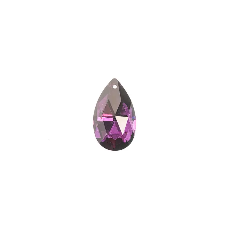 Crystal Lane Faceted Teardrop 22x38mm Amethyst