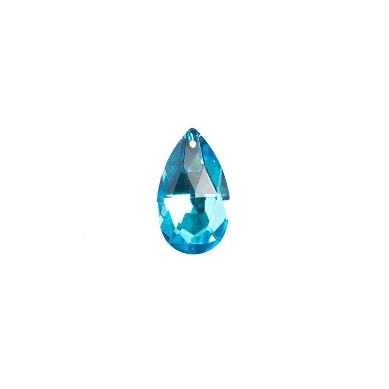 Crystal Lane Faceted Teardrop 22x38mm Aqua