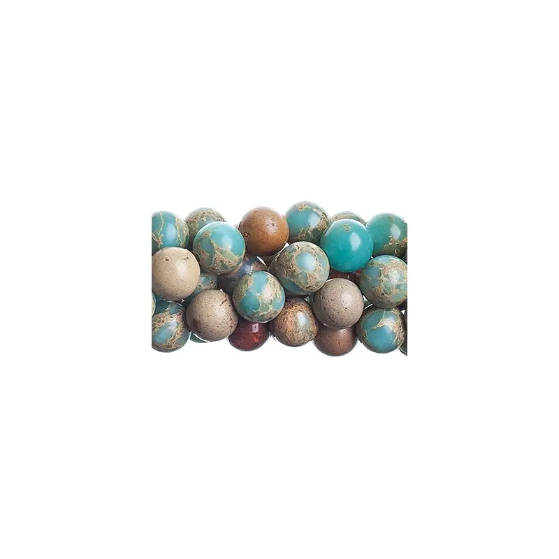 Semi-Precious 8in 6mm Serpentine Jasper Natural